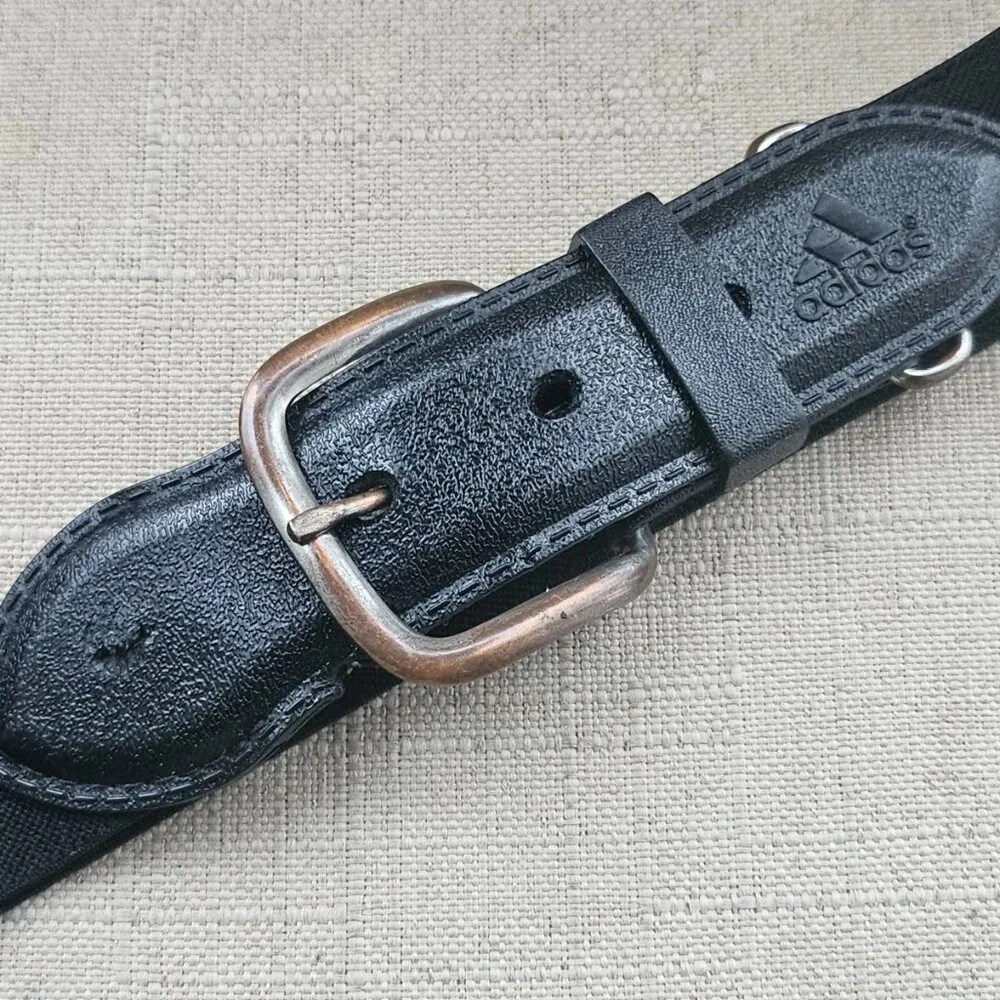 Adidas Boys Belt Black Stretched Waistband Sport Belt Pin Buckle Size adjustable